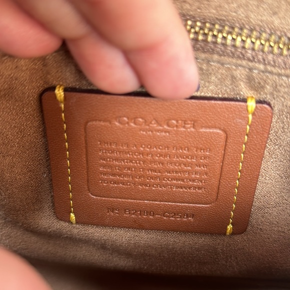 COACH Hutton Shoulder Bag In Signature Canvas With Snakeskin Detail - Picture 12 of 14